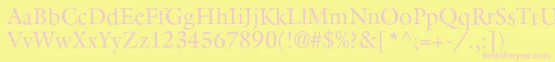 Aggalleonc Font – Pink Fonts on Yellow Background