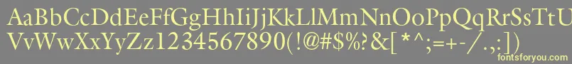 Aggalleonc Font – Yellow Fonts on Gray Background