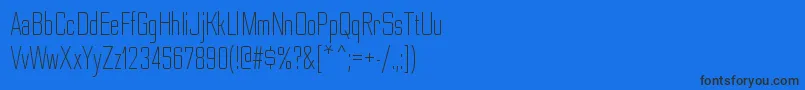 Шрифт NesobritecdltRegular – чёрные шрифты на синем фоне