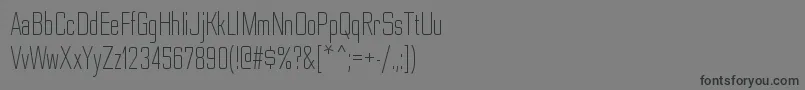 フォントNesobritecdltRegular – 黒い文字の灰色の背景