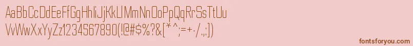 NesobritecdltRegular-fontti – ruskeat fontit vaaleanpunaisella taustalla