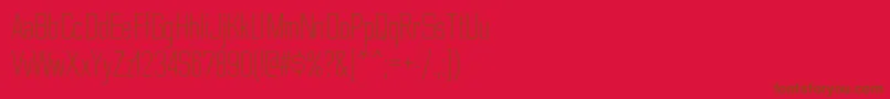 Шрифт NesobritecdltRegular – коричневые шрифты на красном фоне