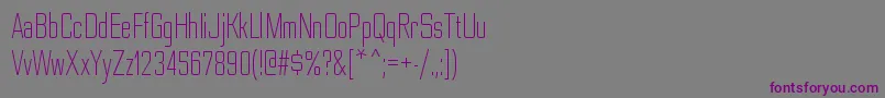 Шрифт NesobritecdltRegular – фиолетовые шрифты на сером фоне