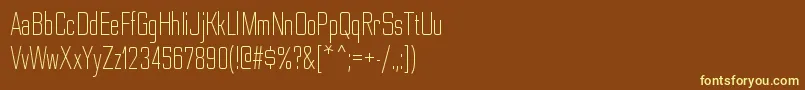 fuente NesobritecdltRegular – Fuentes Amarillas Sobre Fondo Marrón