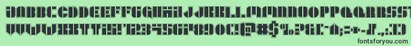 Leaguewarsacad Font – Black Fonts on Green Background