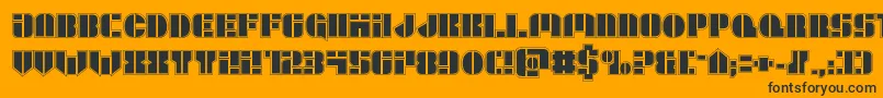 Leaguewarsacad Font – Black Fonts on Orange Background