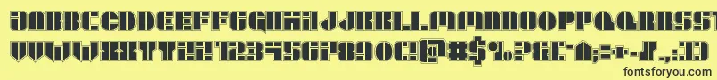 Leaguewarsacad Font – Black Fonts on Yellow Background
