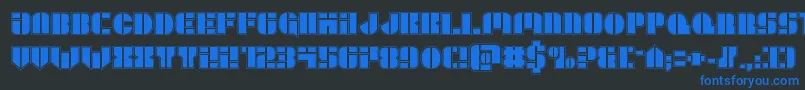 Leaguewarsacad Font – Blue Fonts on Black Background