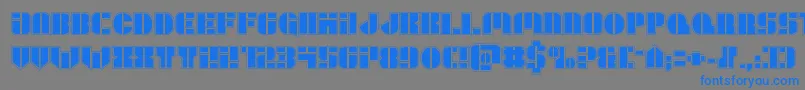 Leaguewarsacad Font – Blue Fonts on Gray Background