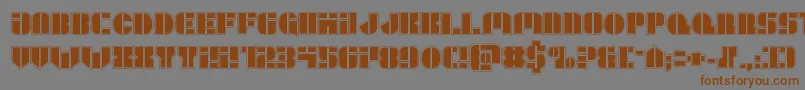 Leaguewarsacad Font – Brown Fonts on Gray Background