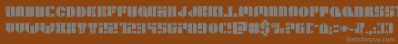 Leaguewarsacad Font – Gray Fonts on Brown Background