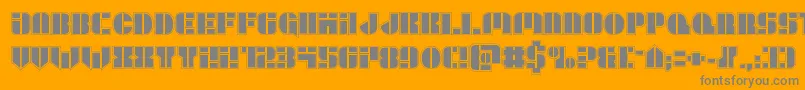 Leaguewarsacad Font – Gray Fonts on Orange Background