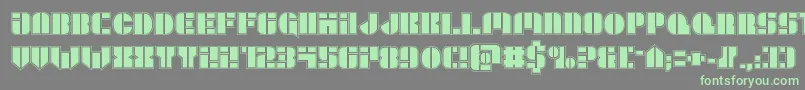 Leaguewarsacad Font – Green Fonts on Gray Background