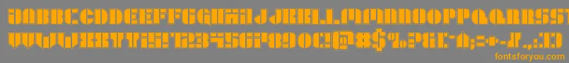 Leaguewarsacad Font – Orange Fonts on Gray Background