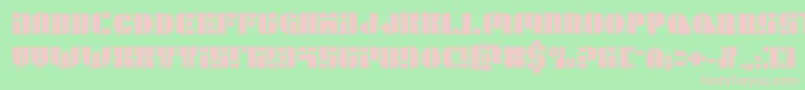 Leaguewarsacad Font – Pink Fonts on Green Background