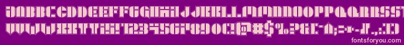 Leaguewarsacad Font – Pink Fonts on Purple Background
