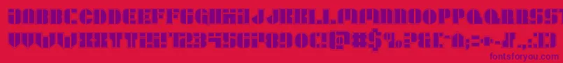 Leaguewarsacad Font – Purple Fonts on Red Background
