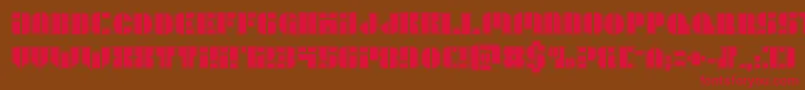 Leaguewarsacad Font – Red Fonts on Brown Background
