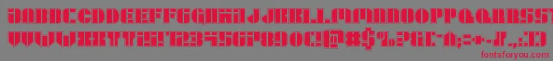 Leaguewarsacad Font – Red Fonts on Gray Background
