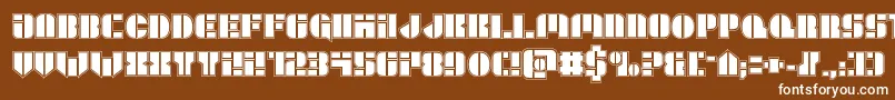 Leaguewarsacad Font – White Fonts on Brown Background