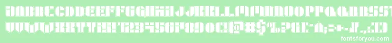 Leaguewarsacad Font – White Fonts on Green Background