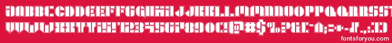 Leaguewarsacad Font – White Fonts on Red Background