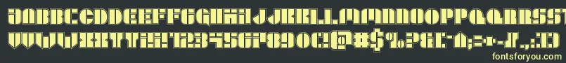 Leaguewarsacad Font – Yellow Fonts on Black Background