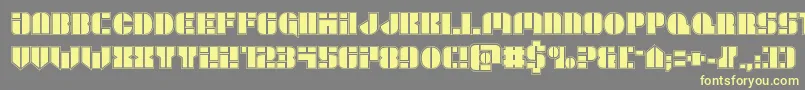 Leaguewarsacad Font – Yellow Fonts on Gray Background