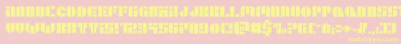 Leaguewarsacad Font – Yellow Fonts on Pink Background