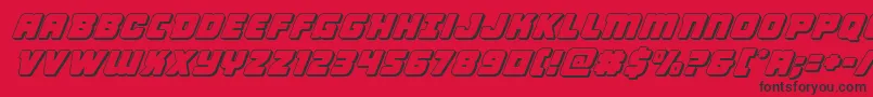 Victorycomics3Dital Font – Black Fonts on Red Background