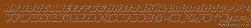 フォントVictorycomics3Dital – 茶色の背景に灰色の文字