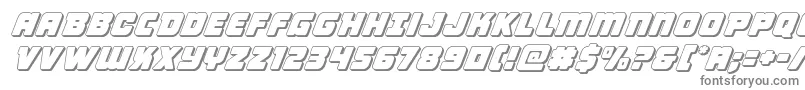 フォントVictorycomics3Dital – 白い背景に灰色の文字