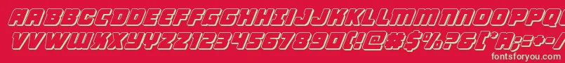 Victorycomics3Dital Font – Green Fonts on Red Background
