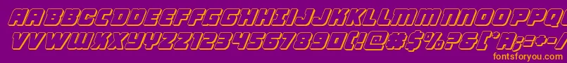 Victorycomics3Dital Font – Orange Fonts on Purple Background