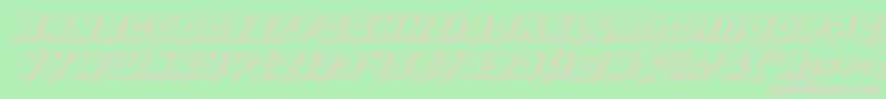 Czcionka Victorycomics3Dital – różowe czcionki na zielonym tle