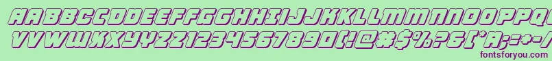 Victorycomics3Dital Font – Purple Fonts on Green Background