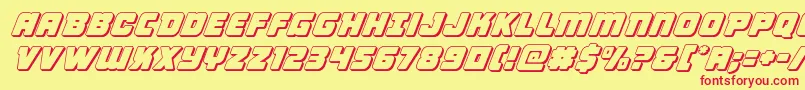 Victorycomics3Dital Font – Red Fonts on Yellow Background