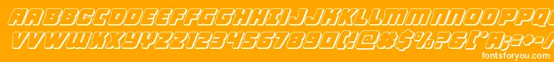 Victorycomics3Dital Font – White Fonts on Orange Background