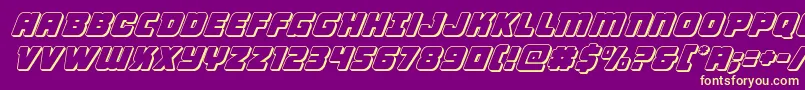 Victorycomics3Dital Font – Yellow Fonts on Purple Background