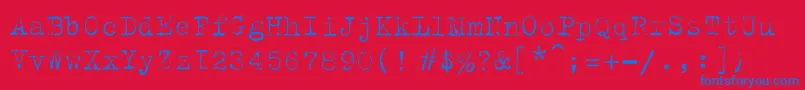 Trixielightc-Schriftart – Blaue Schriften auf rotem Hintergrund