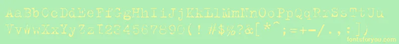 Trixielightc Font – Yellow Fonts on Green Background