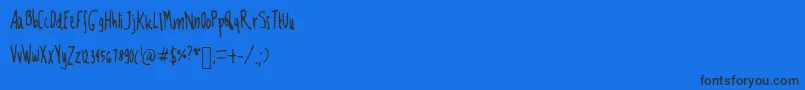 フォントMfooont – 黒い文字の青い背景