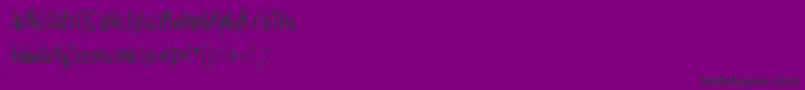 Fonte Mfooont – fontes pretas em um fundo violeta