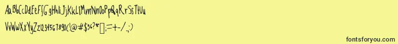 Mfooont Font – Black Fonts on Yellow Background