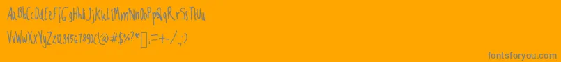 Mfooont Font – Gray Fonts on Orange Background