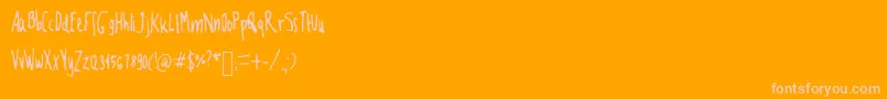 Mfooont Font – Pink Fonts on Orange Background