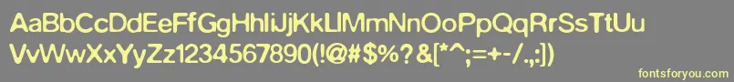 PfaquaBold Font – Yellow Fonts on Gray Background