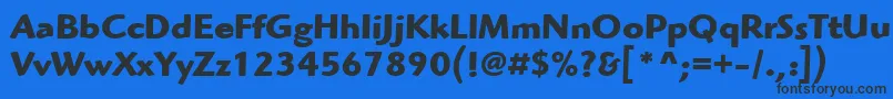 ItcHighlanderLtBold Font – Black Fonts on Blue Background