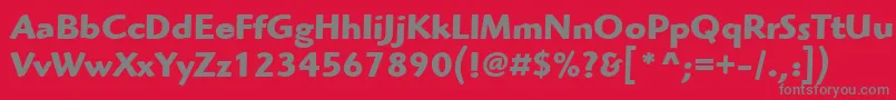 ItcHighlanderLtBold Font – Gray Fonts on Red Background