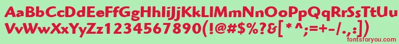 ItcHighlanderLtBold Font – Red Fonts on Green Background